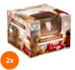 LCA Set 2 x Lumanare Parfumata in Pahar Winter Cookies, 18 Ore (GIL-2xLCA-SN69-88)