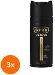 STR8 Set 3 x Deodorant Natural Spray Str8 Ahead, Barbati, 150 ml
