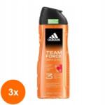 Adidas Set 3 x Gel de Dus Adidas, Team Force, Barbati, 400 ml