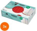 Bolsius Set 3 x 100 Lumanare Conica Bolsius Rosu (GIL-3xLCA-COB-100-41-A100)