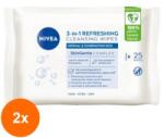 Nivea Set 2 x Servetele Demachiante Nivea pentru Ten Normal, 25 Bucati