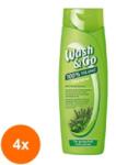 Wash&Go Set 4 x Sampon Wash & Go Herbal, cu Extract de Plante, pentru Par Gras, 180 ml