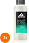 Adidas Set 2 x Gel de Dus Adidas, Men Deep Clean, Barbati, 400 ml