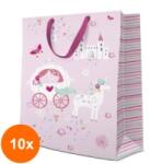 Elcadis Set 10 x Pungi Cadou Mari, Princess, 30 x 41 x 12 cm, Perfecto (CLE-10xELC-PC-SB-PR)