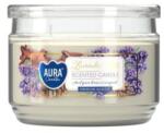 AURA Lumanare Parfumata cu Doua Fitile si Capac Aura, Lavanda si Cedru, Timp Ardere 30 Ore, Alb, 280 g (LCA-SNP106-447)