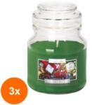 LCA Set 3 x Lumanare Parfumata in Pahar cu Capac, Winter Tree, 28 Ore (GIL-3xLCA-SND71-348)