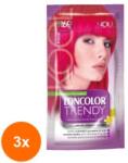 LONCOLOR Set 3 x Plicuri Vopsea de Par Semi-Permanenta fara Amoniac Loncolor Trendy Colors R69 Roz Britpop, 50 ml