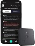 Spionescu Intelligens felvevő AI 64 GB, Spionescu, ChatGPT automatikus átírás és összefoglalók, 100 nyelv támogatása, 1000 óra rögzítés, 8 óra autonómia, alkalmazásvezérlés, mágneses, fekete (EJ-516)