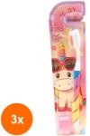 Naturaverde Set 3 x Periuta de Dinti Naturaverde Kids Be a Unicorn, pentru Copii, cu Peri Medii (ROC-3xSODI00525)