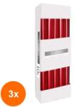 BISPOL Set 3 x 10 Lumanari Conice Bispol Rosu Metal (GIL-3xLCA-S30-230-A10)