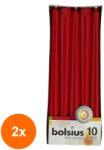 Bolsius Set 2 x 10 Lumanare Conica Decorativa Bolsius Rosu (GIL-2xLCA-COB-10-41-A10)