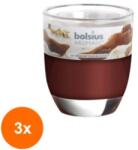 Bolsius Set 3 x Lumanare Parfumata in Pahar 80 / 70, Bolsius Santal (GIL-3xLCA-LPPN-323-SAN)