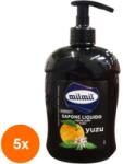 MilMil Set 5 x Sapun Lichid Mil Mil Yuzu, 500 ml