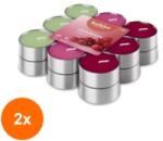 Bolsius Set 2 x 18 Lumanari Pastila Bolsius, Merisoare, Timp Ardere 3.5 Ore, Multicolore (GIL-2xLCA-PBA18N-89-AFI)