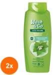 Wash&Go Set 2 x Sampon Wash&Go cu Extract de Urzica, pentru Par cu Tendinta de Rupere, 675 ml