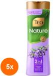 Teo Set 5 x Sampon Teo Nature, Lavanda, pentru Par Normal, 350 ml