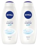Nivea Set 2 x Gel de Dus Nivea Creme Soft, 750 ml