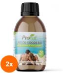 Pronat Glass Pack Set 2 x Ulei de Cocos BIO, Extravirgin pentru Uz Cosmetic, 100 ml, Pronat