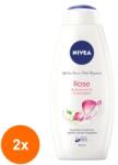Nivea Set 2 x Gel de Dus Nivea Care Roses, 750 ml