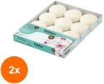 Bolsius Set 2 x 12 Lumanari Plutitoare Maxi, 77 x 29 mm, 8 Ore, Crem (GIL-2xLCA-LP-12-MAX-05)