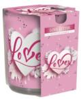 LCA Lumanare Parfumata in Pahar Imprimat, Love Letter, 22 Ore (LCA-SN72S-04)