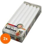Bolsius Set 2 x Lumanare Cilindrica Bolsius Alb Long 230/20 (GIL-2xLCA-CIB-10-202-L)