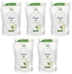 Dove Set 5 x Rezerva Sapun Lichid Dove Go Fresh, Castravete si Ceai Verde, 500 ml