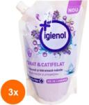 igienol Set 3 x Rezerva Sapun Lichid, Igienol, Vis de Lavanda, 500 ml