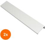 Ideal Feroluc Set 2 x Maner Model Hexis, 192 mm, Finisaj Aluminiu (EDI-2xIFR-15240)