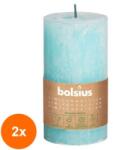 Bolsius Set 2 x Lumanare Stalp Bolsius, Albastru, 130 x 68 mm (GIL-2xLCA-STR-130/68-57NS)