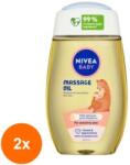 Nivea Baby Set 2 x Ulei de Masaj pentru Copii, Nivea Baby, cu Ulei de Migdale si Vitamina E, 200 ml (ROC-2xMAG1019155TS)