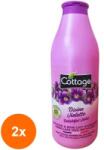 Cottage Set 2 x Gel de Dus si Lapte de Baie Cottage cu Violete, 750 ml