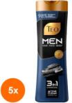 Teo Set 5 x Sampon Teo Men 3in1, Carbune, 350 ml