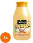 Cottage Set 3 x Gel de Dus si Lapte de Baie, Cottage, Vanilie, 250 ml