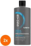 Syoss Set 2 x Sampon Syoss Men Clean & Cool, pentru Par Normal spre Gras, Barbati, 440 ml
