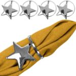 Vilde 4 db szalvétagyűrű készlet, Vilde, 4x4 cm, fém, újrafelhasználható, dekoratív, kiváló minőségű anyagok, ezüst (139230)