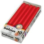 Bolsius Lumanare Cilindrica Bolsius, Timp Ardere 6 Ore, Rosie, 10 Bucati (LCA-CIB-10-241-Long)