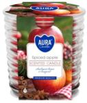 AURA Lumanare Parfumata in Pahar Spirala, Spiced Apple, Timp de Ardere 28 Ore, Aura (LCA-SNW80-1-455)