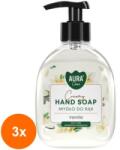 Bispol Set 3 x Sapun de Maini cu Pompita, Vanilie, Aura Care, 300 ml