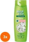 Wash&Go Set 3 x Sampon Wash&Go cu Extract de Iasomie, pentru Par Normal, 360 ml