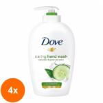 Dove Set 4 x Sapun Lichid cu Pompita Dove Go Fresh, Castravete si Ceai Verde, 250 ml