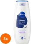 Nivea Set 3 x Gel de Dus Hidratare si Regenerare, Nivea Derma Control Restore, 500 ml