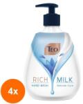 Teo Set 4 x Sapun Lichid Teo Rich Milk Delicate Care, 400 ml