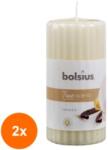 Bolsius Set 2 x Lumanare Stalp 120 x 58 mm Bolsius, Vanilie (GIL-2xLCA-TRU-STP-120/58-75-TS)