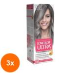 LONCOLOR Set 3 x Vopsea de Par Permanenta cu Amoniac Loncolor Ultra 11 Gri Reflex, 100 ml