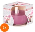 LCA Set 3 x Lumanare Parfumata in Pahar, Gradina Spa, 18 Ore (GIL-3xLCA-SN71-254)