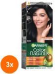 Garnier Color Naturals Set 3 x Vopsea de Par cu Amoniac Garnier Color Naturals 1 Negru