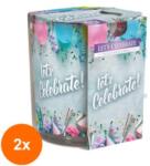 LCA Set 2 x Lumanare Parfumata in Pahar Imprimat, Let's Celebrate, 22 Ore (GIL-2xLCA-SN72S-49)