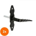 Ideal Feroluc Set 2 x Maner Model Gallo pentru Ferestre din Lemn, Finisaj Negru (EDI-2xIFR-18156)