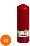 Bolsius Set 2 x Lumanare Stalp Burgund, 200 x 68 mm, Bolsius (GIL-2xLCA-STB-200/68-44-BRG)